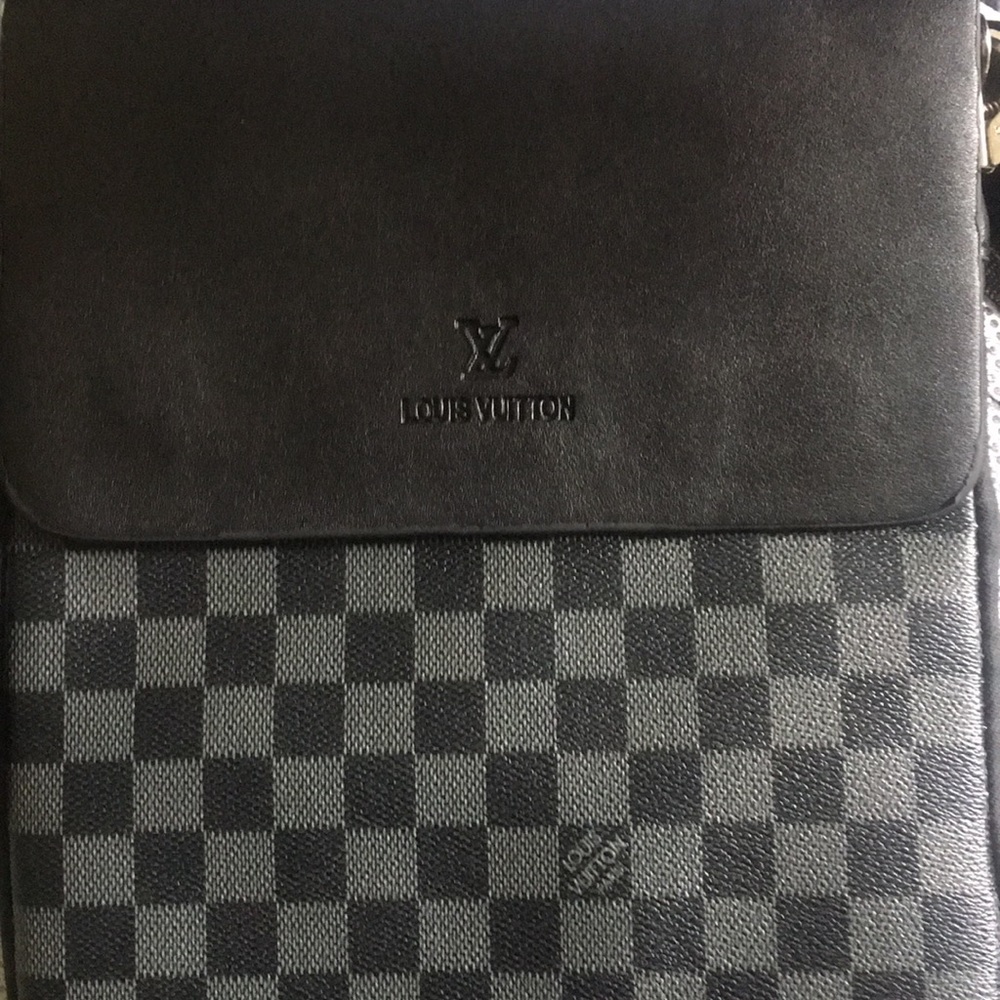 Louis Vuitton black and gray messager bag